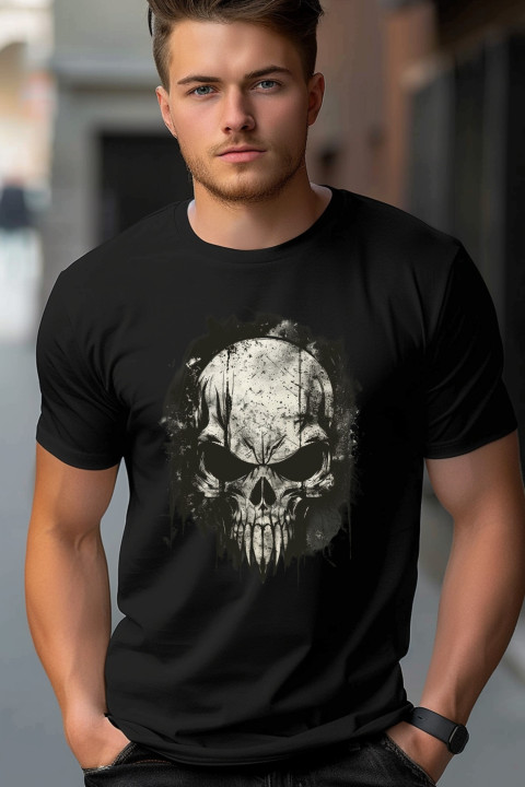 Koszulka męska z czaszką Punisher gotycka czaszka 3 metal T-shirt męski — zdjęcie 4