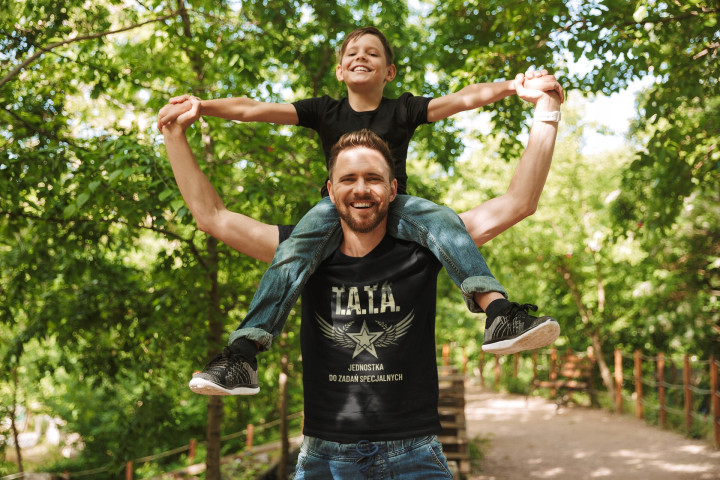 Koszulka męska TATA Jednostka do Zadań Specjalnych prezent dla Taty T-shirt — zdjęcie 2