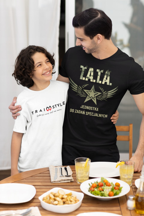 Koszulka męska TATA Jednostka do Zadań Specjalnych prezent dla Taty T-shirt — zdjęcie 4
