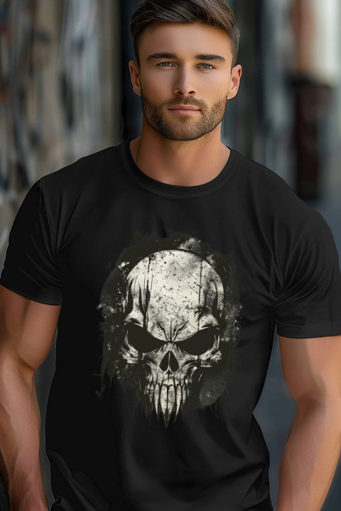 Koszulka męska z czaszką Punisher gotycka czaszka 3 metal T-shirt męski — zdjęcie 5