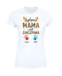 Koszulka damska Najlepsza Mama Zaklepana Dzień Mamy Matki z Imionami