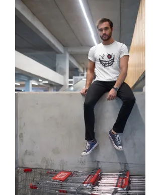Koszulka męska z Mrocznym Uśmiechem i Czerwonym Okiem T-shirt męski