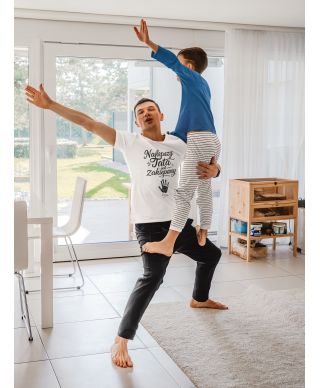 Koszulka męska Najlepszy Tata Zaklepany na Dzień Ojca Taty z Imionami