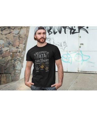 Koszulka męska Tata Fan Moto jest Zaklepany na Dzień Ojca Taty z Imionami