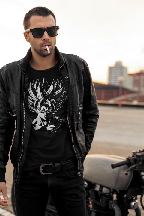 Koszulka męska Dragon Ball Z Goku Son Super Saiyan 2 T-shirt męski — zdjęcie 2