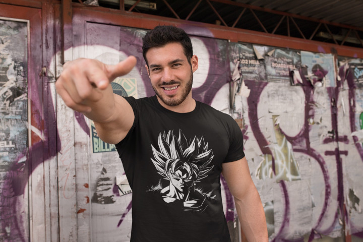 Koszulka męska Dragon Ball Z Goku Son Super Saiyan 2 T-shirt męski — zdjęcie 5