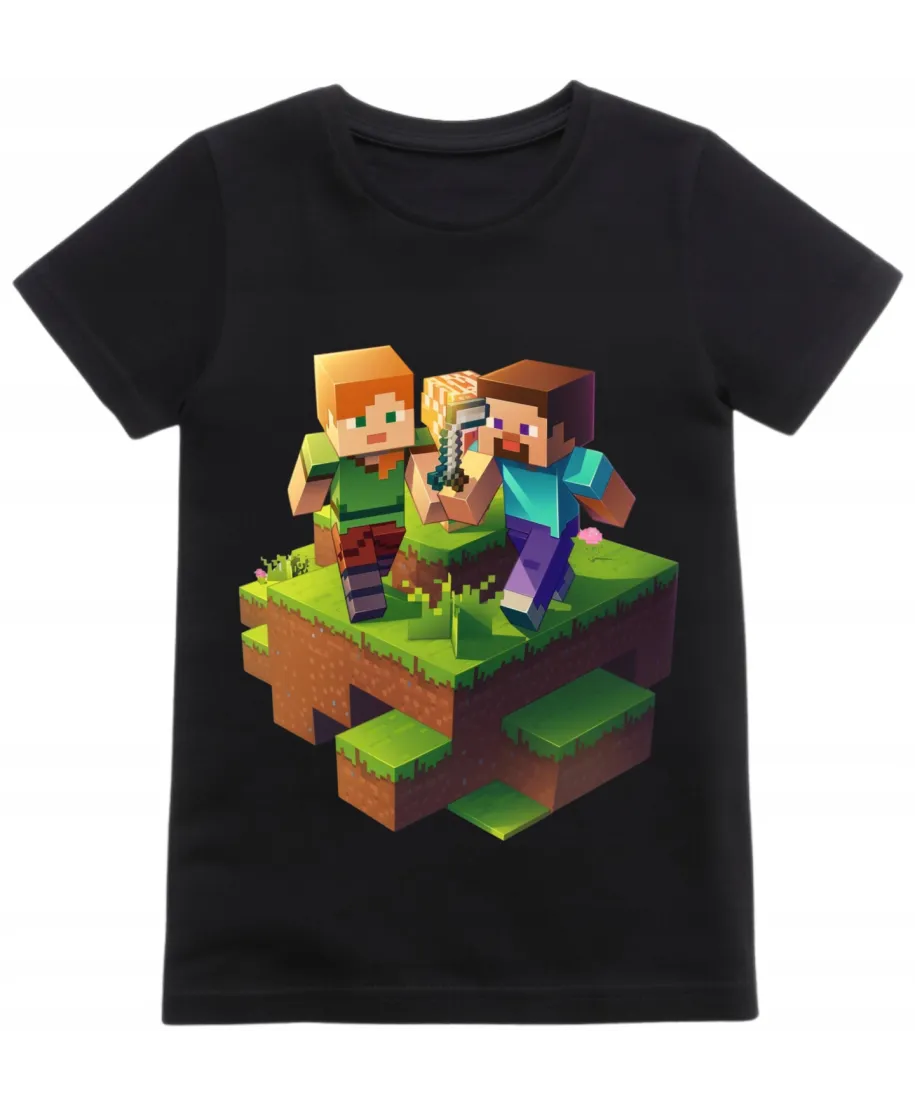Koszulka dziecięca dla gracza Minecraft 2 T-shirt dziecięcy (Rozmiar: 128 - Kolor: Niebieski)